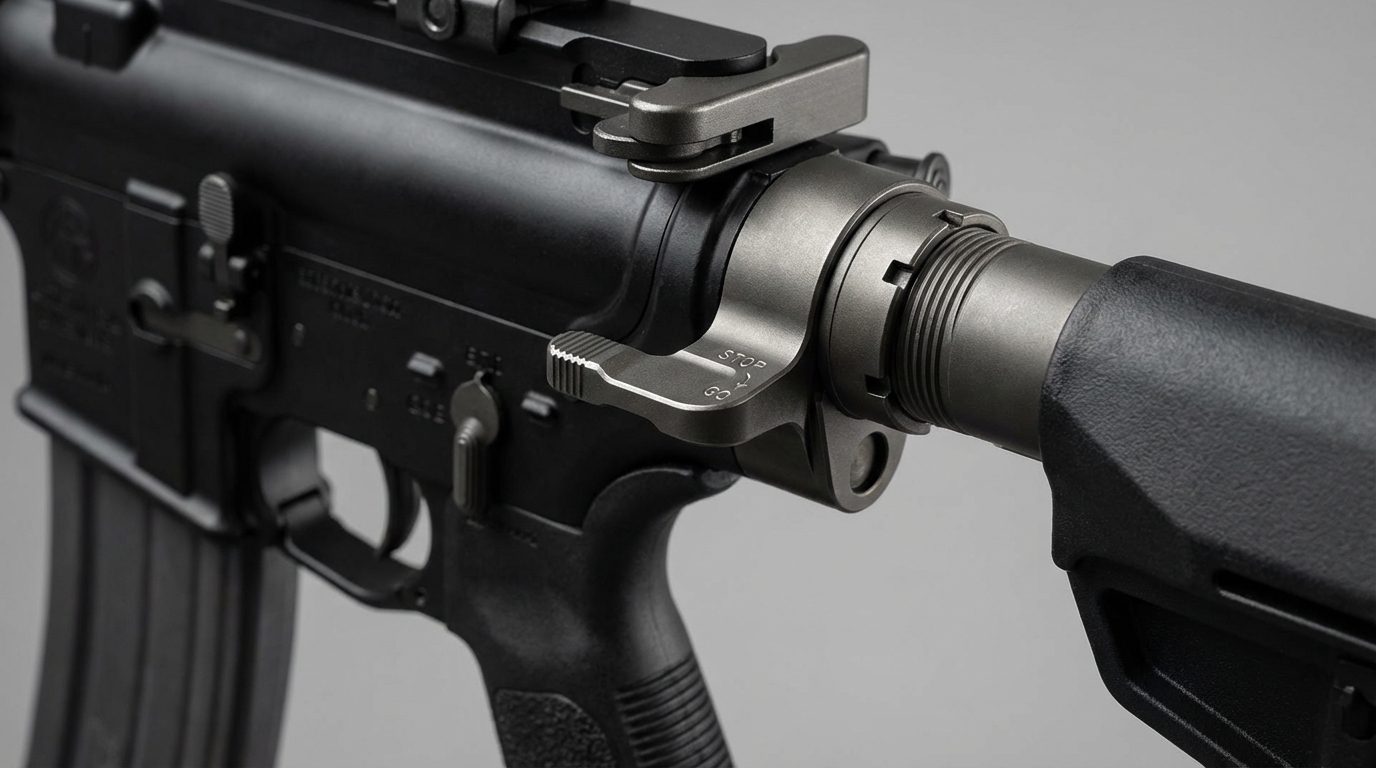 Détail du mécanisme Stop & Go de la carabine Speedline