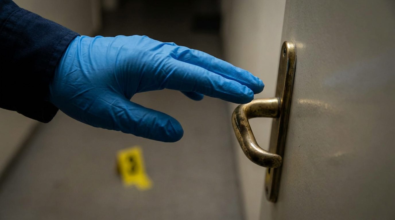 Préservation des empreintes digitales sur une poignée de porte