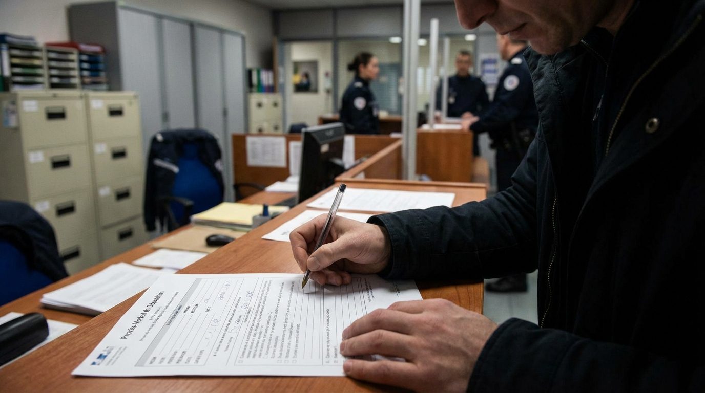 Dépôt de plainte au commissariat pour tentative de cambriolage