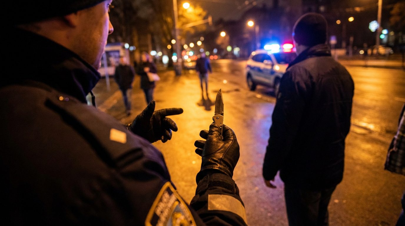 Contrôle de police et confiscation d'une arme blanche sans motif légitime