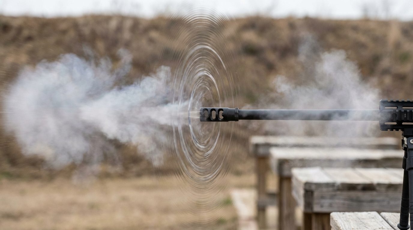 Frein de bouche carabine Speedline en action tir