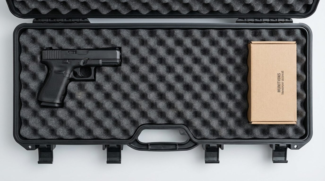 Arme de catégorie D dans mallette avec munitions séparées