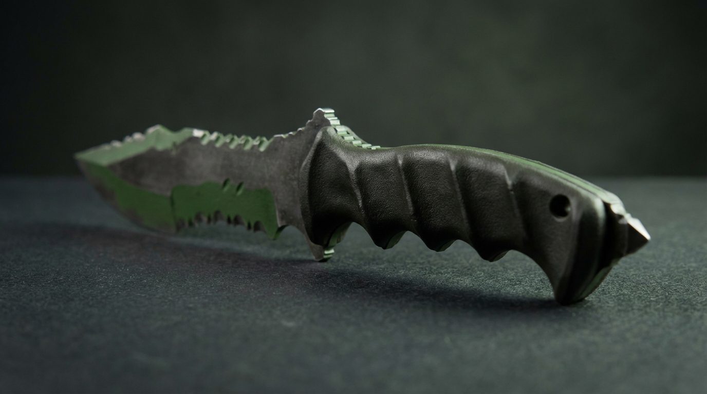 Couteau zombie à lame dentelée, désormais classé comme arme interdite.