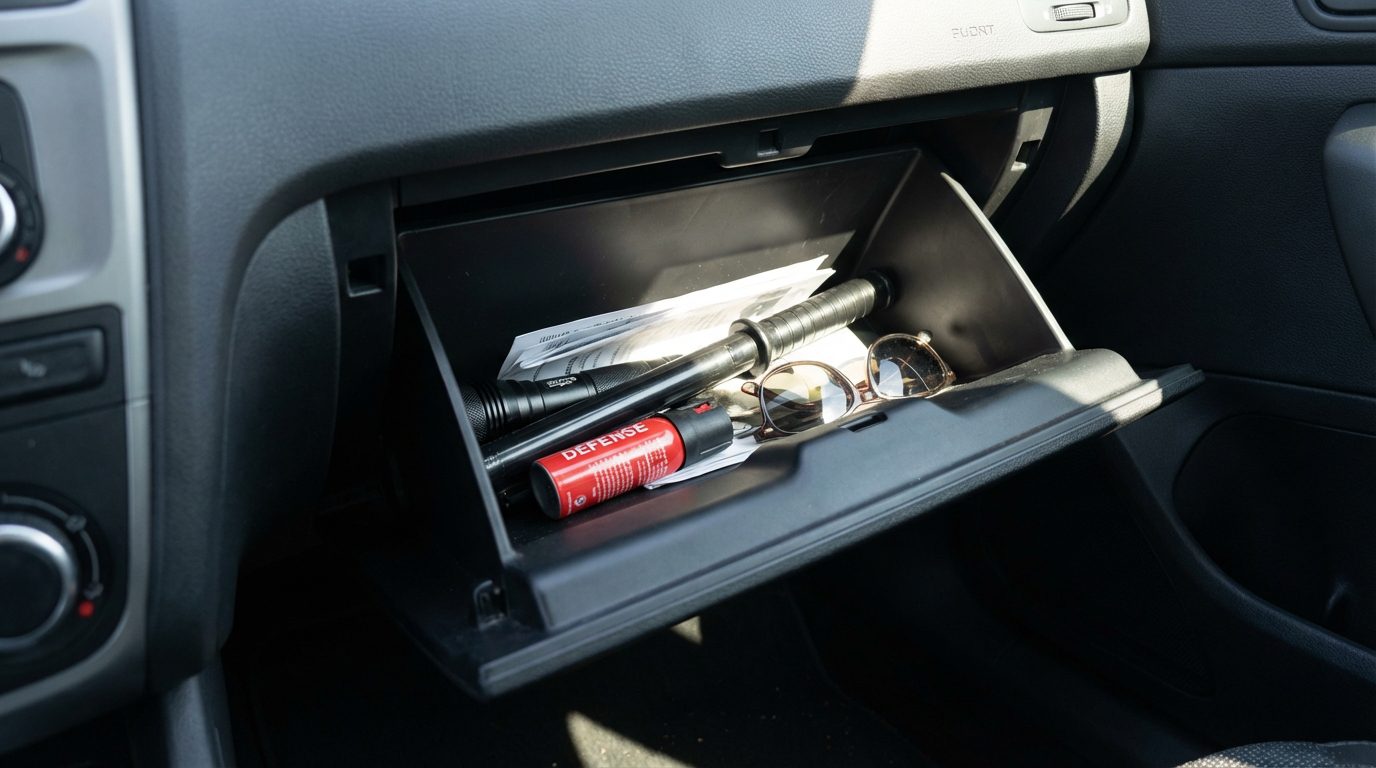 Matraque télescopique dans la boîte à gants erreur transport