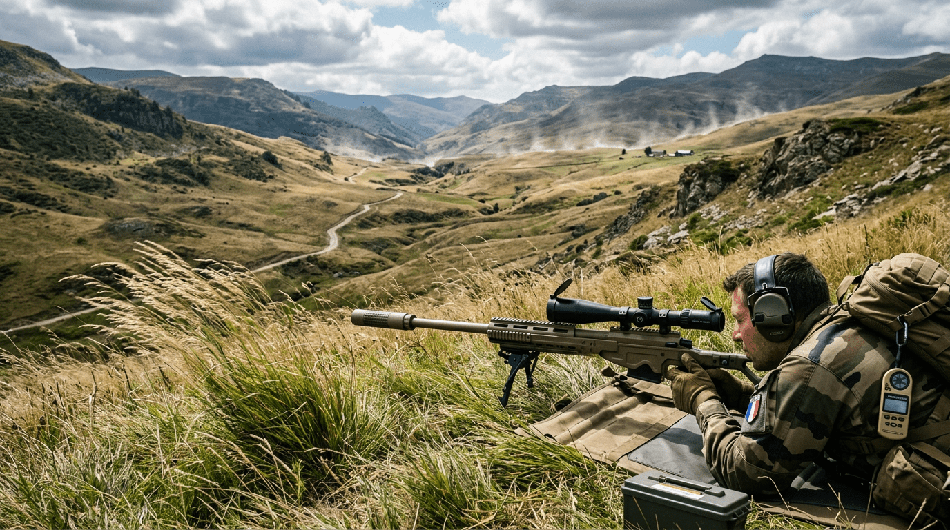 Observation du vent et des mirages sur un pas de tir longue distance