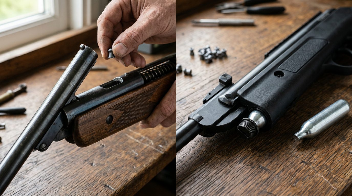 Comparatif entre une carabine à plomb à ressort et un système à cartouche CO2