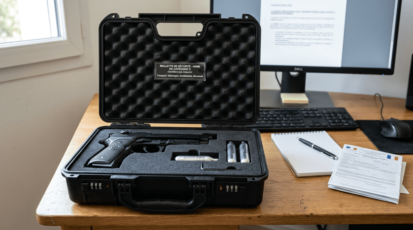 Mallette de transport sécurisée pour pistolet à billes