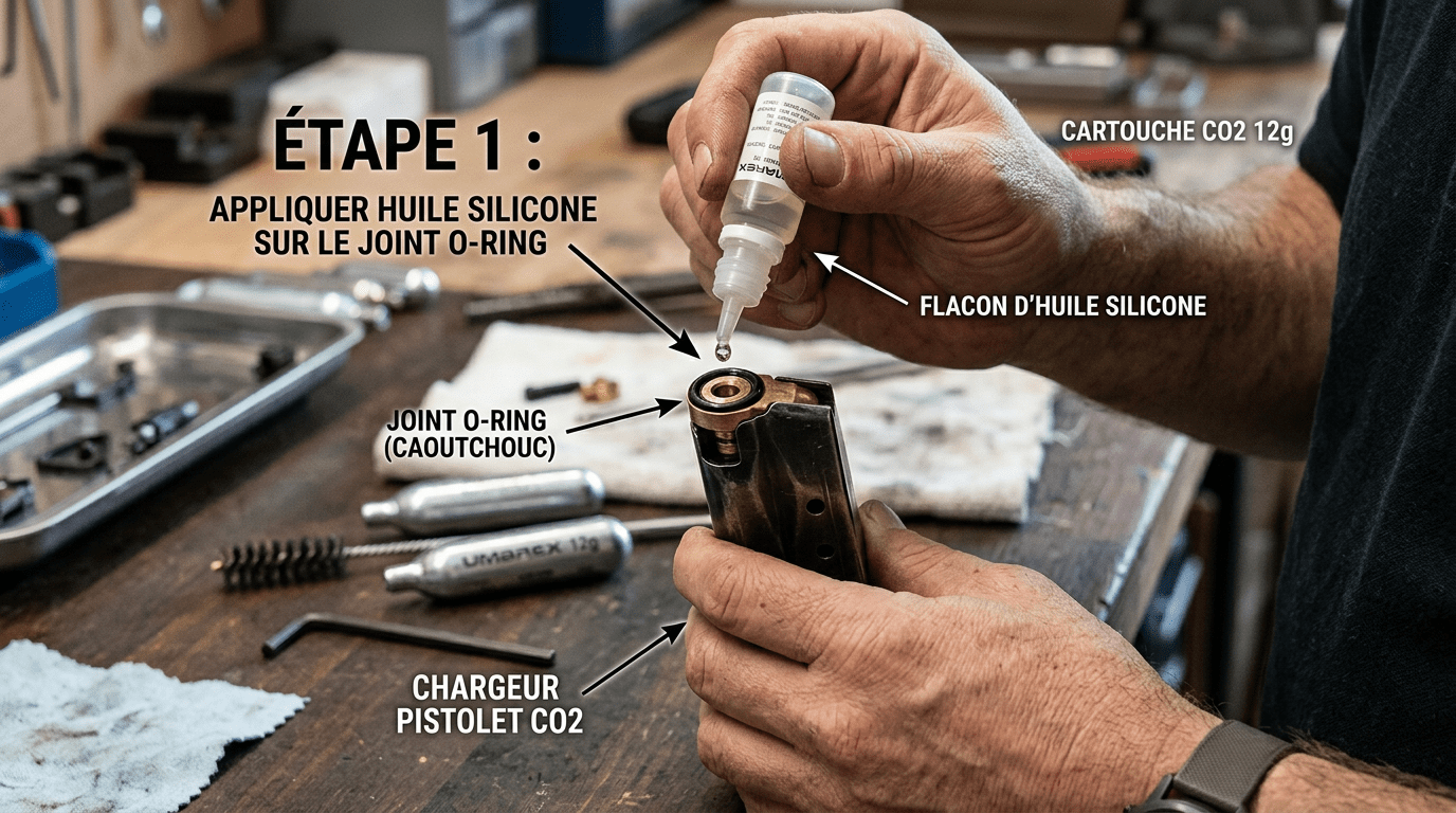 Entretien du joint d'étanchéité CO2 d'un pistolet à billes