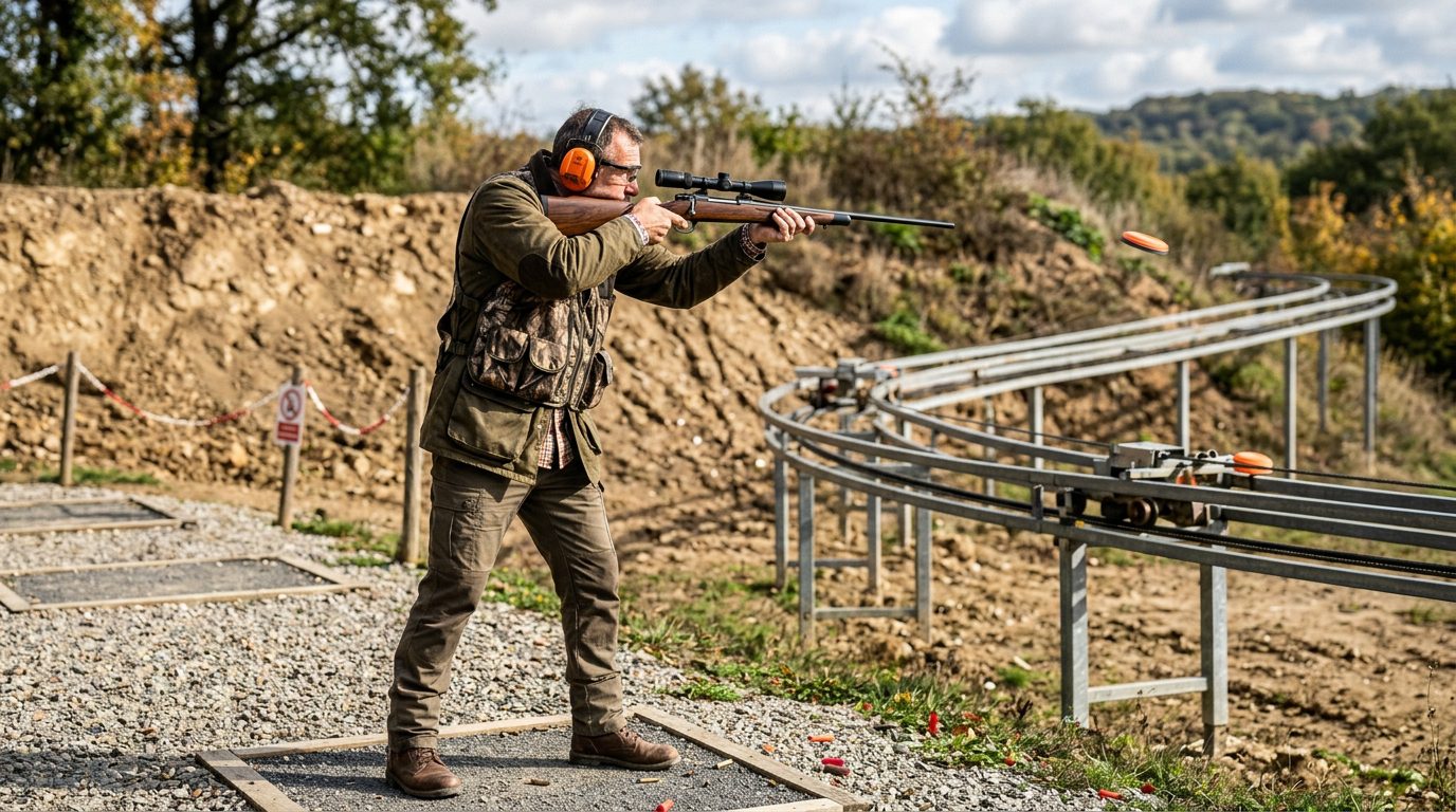Entraînement au tir sur sanglier courant au stand
