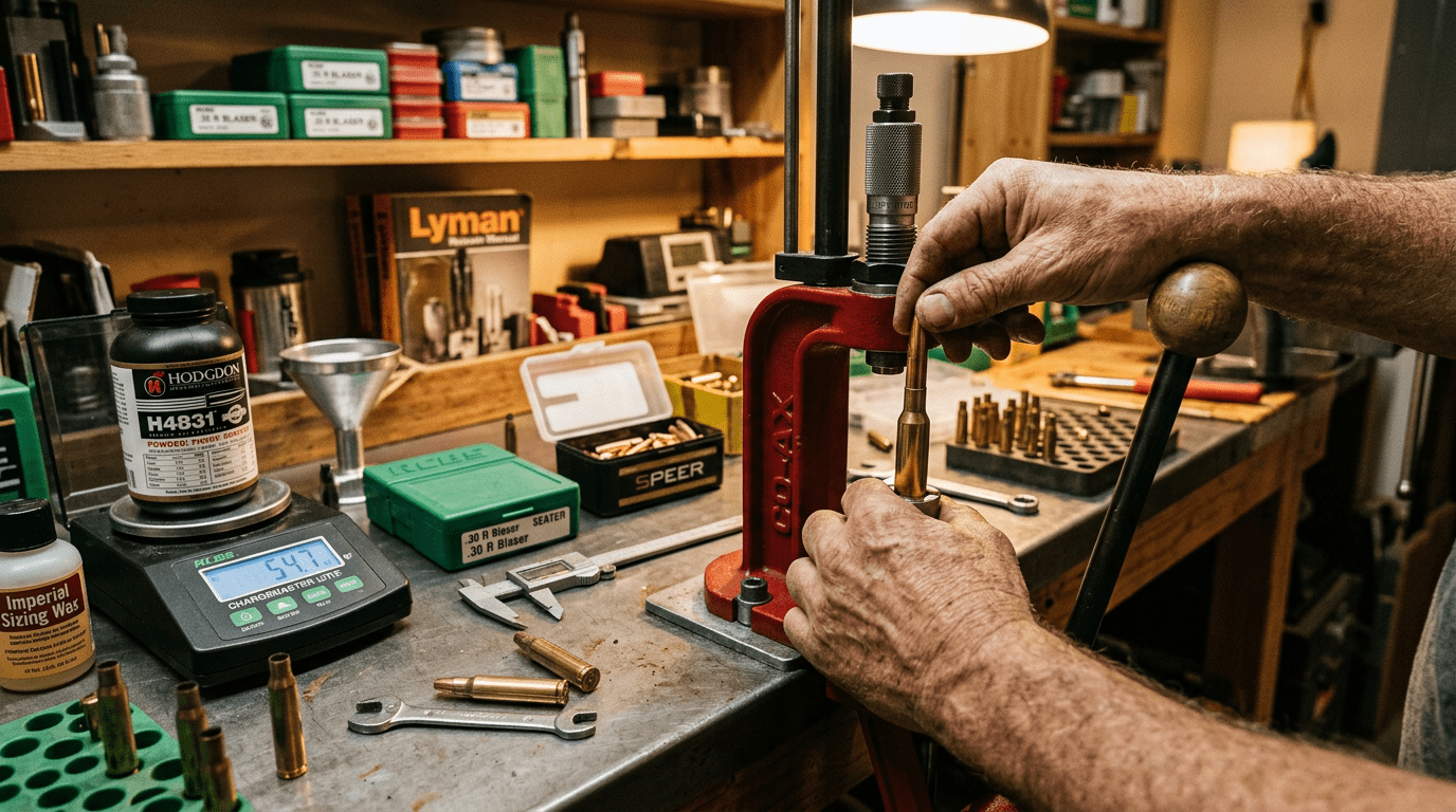 Atelier de rechargement de munitions pour le calibre .30 R Blaser