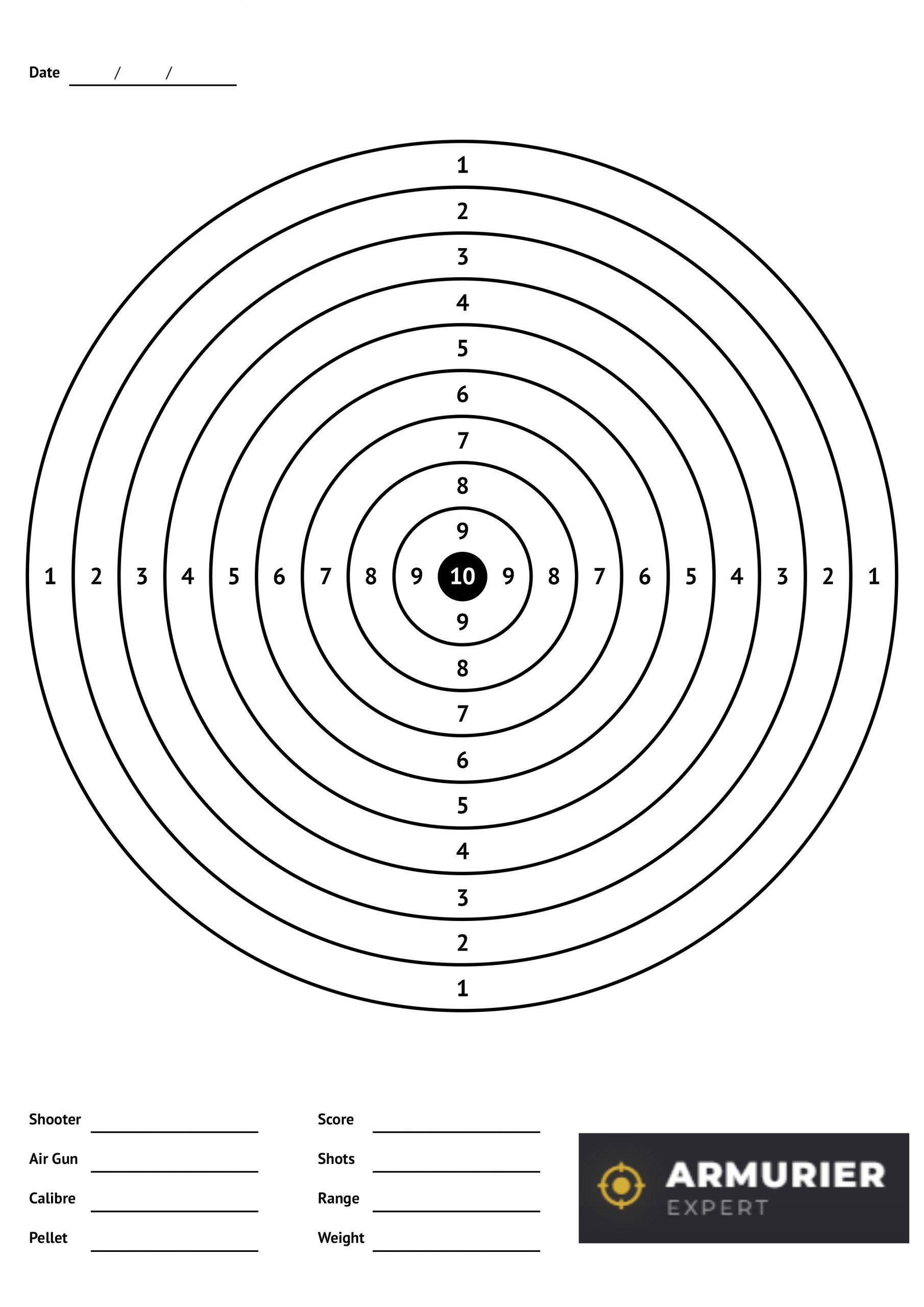 Cible de tir plinking canettes format A4 gratuite