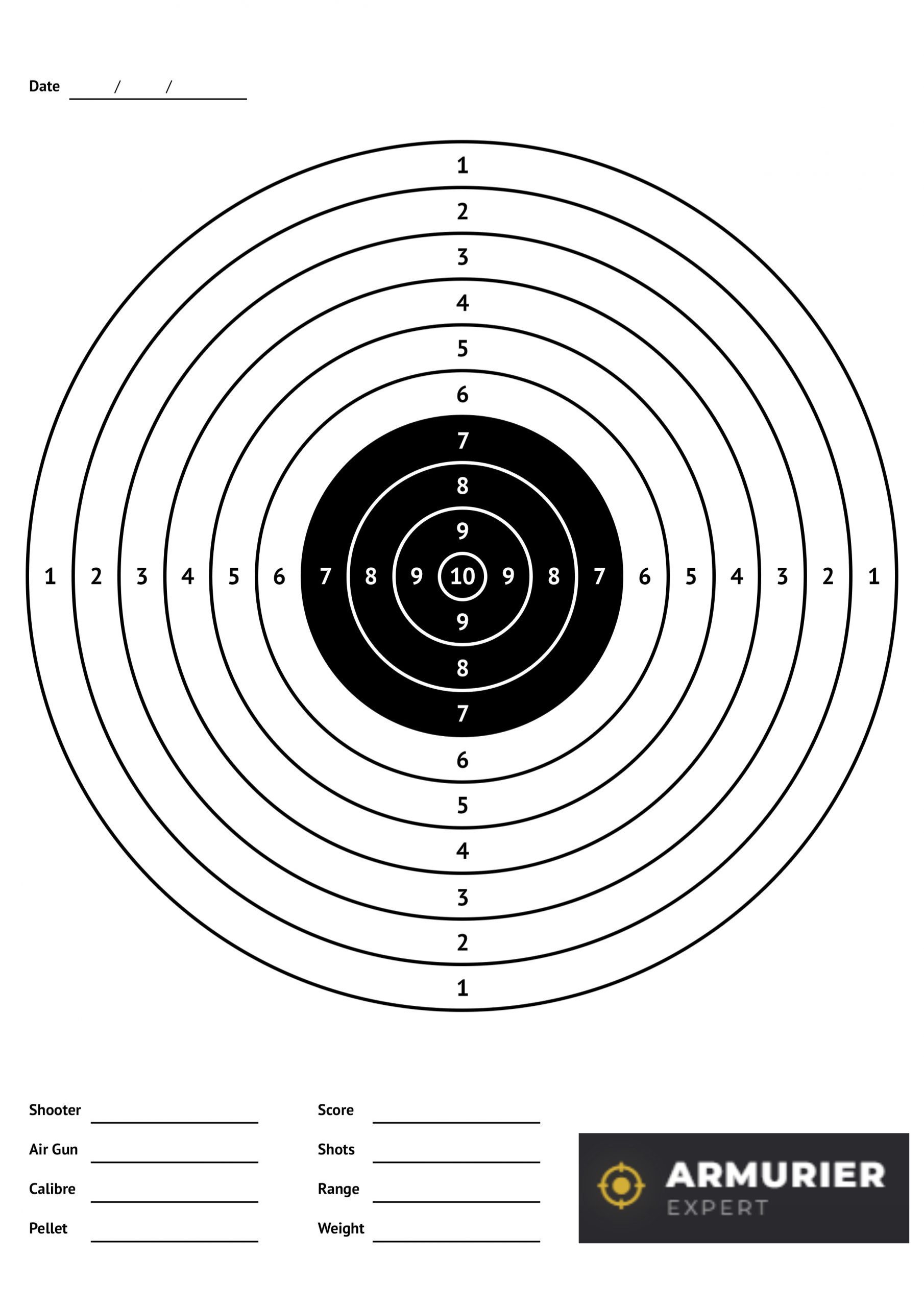 Cible de tir plinking multi-cibles format A4 gratuite