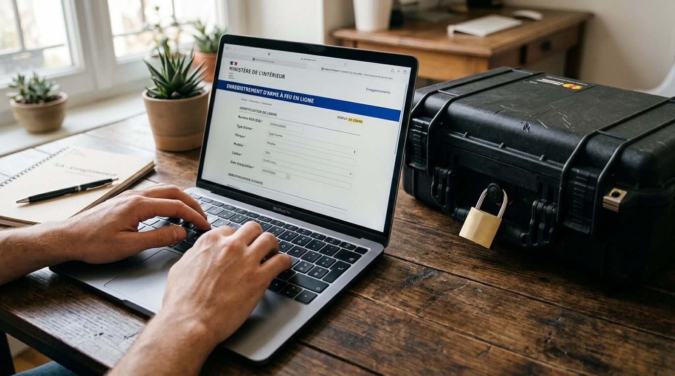 Enregistrement en ligne d'une arme à blanc sur le portail SIA