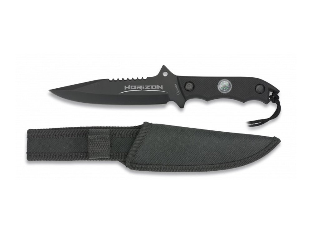 Couteau de survie Horizon avec boussole lame 13,2 cm